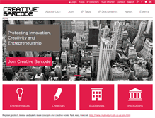 Tablet Screenshot of creativebarcode.com